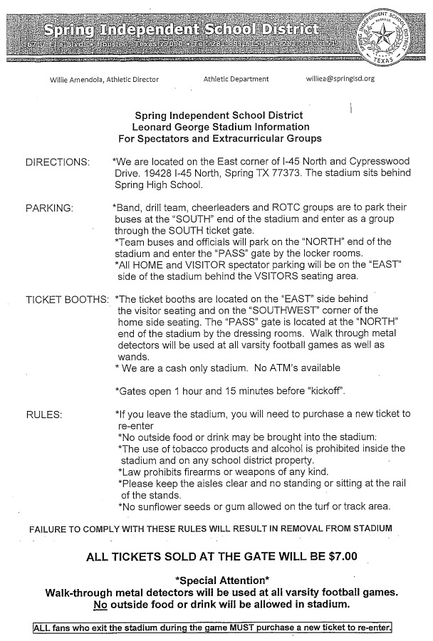 Details on Leonard George Stadium Details on Leonard George Stadium