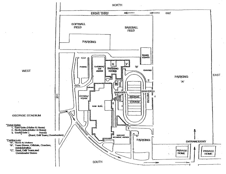 Map of Leonard George Stadium Layout